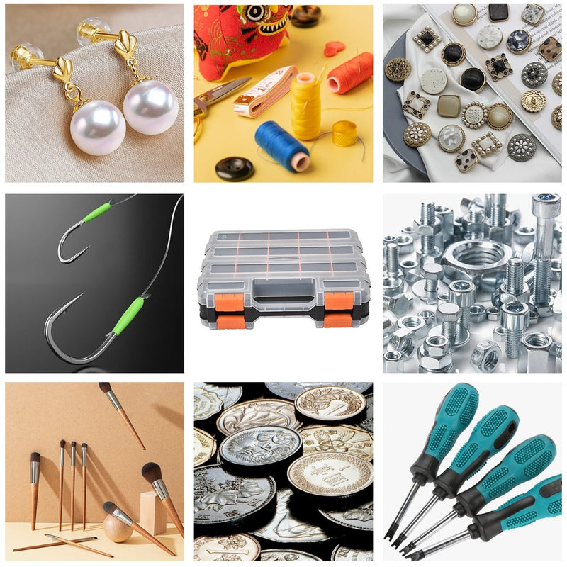 34-Slot Heavy-Duty Double-Sided Storage Box