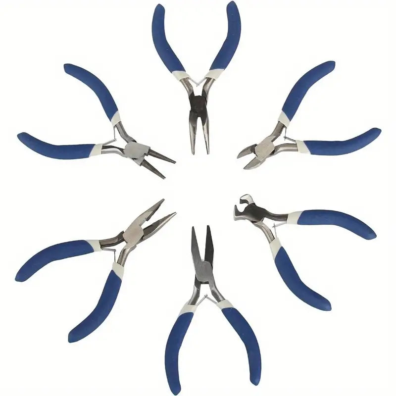 9pcs Jewellery Making Kit – Pliers, Tweezers, Scissors & Ruler in Case