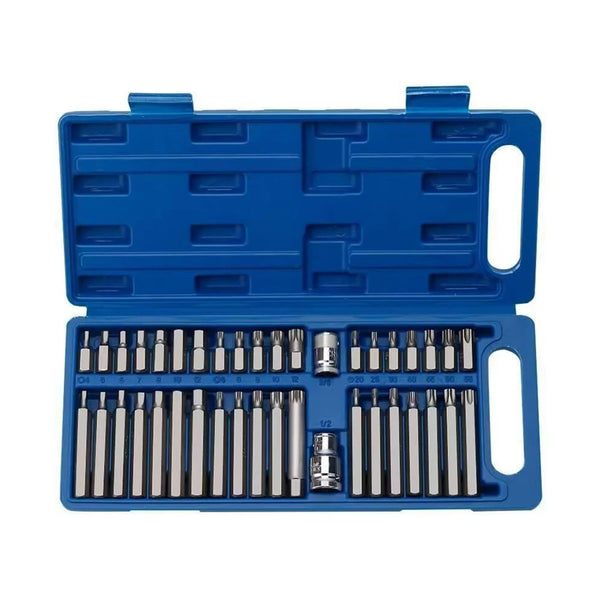 40Pcs Hex Star Torx Socket Bit Set Tool Kit 1/2inch 3/8inch