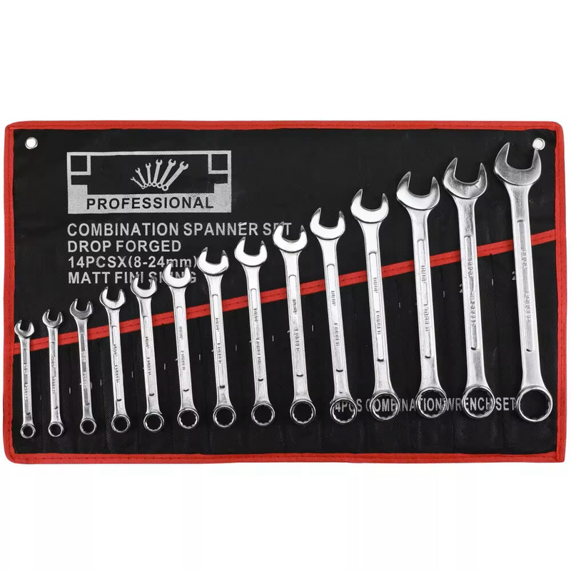 Spanner Wrench Set 14 Metric Combination Open End Spanners 8-24 mm set