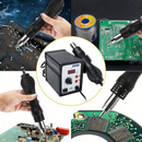 58D Hot Air Rework Station Soldering Heat Gun Low Noise Repair Tool 3 Nozzles
