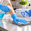 100 Pack Blue Nitrile Disposable Gloves – Multi-Purpose Protective Gloves