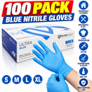 100 Pack Blue Nitrile Disposable Gloves – Multi-Purpose Protective Gloves