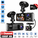 3 Channel 1080P Car Dash Cam – Front, Interior & Rear Recording
