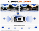 Podofo 4-Channel 1080P Dash Cam – Multi-Angle Vehicle Recording