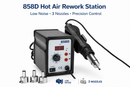58D Hot Air Rework Station Soldering Heat Gun Low Noise Repair Tool 3 Nozzles
