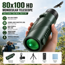 80x100 HD Monocular Telescope – Clear Viewing for Outdoor Adventures