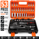 53-Piece 1/4" Drive Socket & Ratchet Set – Complete Tool Kit