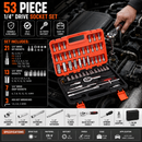 53-Piece 1/4" Drive Socket & Ratchet Set – Complete Tool Kit
