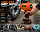 21V Cordless Tyre Inflator 180PSI | Rechargeable Portable Air Compressor