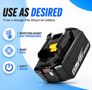 Replacement Batteries with DC18RC Charger - Compatible with Makita