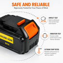 2 Pack 18V 8.0Ah Lithium Battery with DCB112 Charger Compatible with DeWalt XR
