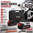 Cordless Impact Wrench 1/2" Brushless High Torque 2 Batteries