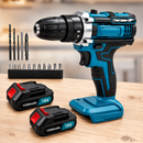 18V Cordless Drill Driver Kit - 2 Batteries - Electric Screwdriver