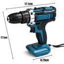 18V Cordless Drill Driver Kit - 2 Batteries - Electric Screwdriver