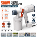500W Electric Paint Sprayer HVLP 600ml Spray Gun Multi Pattern Nozzles