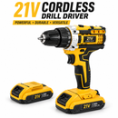 21V Cordless Drill Driver – 2 Batteries & Accessory Kit