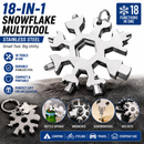 18-in-1 Snowflake Multi Tool – Compact Stainless Steel Pocket Tool