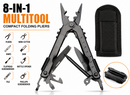 8-in-1 Stainless Steel Multitool – Compact Folding Pliers