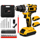 21V Cordless Drill Driver – 2 Batteries & Accessory Kit
