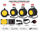4 Socket Cable Reel Extension Lead with Thermal Cut-Out | 10M 15M 25M 50M