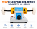 320W Variable Speed Bench Polisher & Grinder