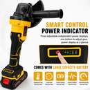 125mm Brushless Cordless Angle Grinder 21v – 2 x Batteries yellow