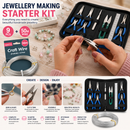 Jewellery Making Starter Kit – 9Pcs Pliers & Tools Set + 50M 0.7mm Craft Wire