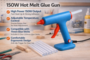 150W Hot Melt Glue Gun 11mm Adjustable Temperature + Glue Sticks