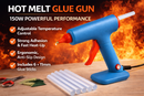 150W Hot Melt Glue Gun 11mm Adjustable Temperature + Glue Sticks