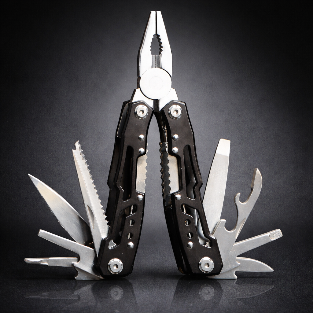 Camping Multitool Camping Multitool Stainless Steel Folding Pliers Survival Gear /Black
