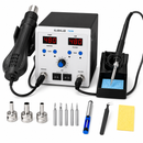 700W Hot Air Rework & 60W Soldering Station LED Digital SMD Repair Kit 240V