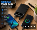 20000mAh Power Bank Dual USB - LED Digital Display USB-C Fast Charge