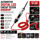 3-48V Test Light Digital LED Circuit Tester Car Electrical Probe with 1.8m Cable