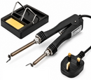 Duratool 48W Soldering Tweezers Kit 240V UK Plug PCB SMD Rework 7 Tips