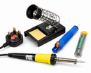 Duratool 30W Soldering Iron Kit with Stand Desoldering Pump & Solder Wire UK Plug
