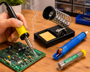 Duratool 30W Soldering Iron Kit with Stand Desoldering Pump & Solder Wire UK Plug