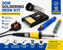 Duratool 30W Soldering Iron Kit with Stand Desoldering Pump & Solder Wire UK Plug