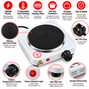 1000W Electric Hot Plate Single Burner Craft DIY Wax Soap Candle Making 5 Heat