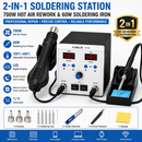 700W Hot Air Rework & 60W Soldering Station LED Digital SMD Repair Kit 240V