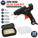 20w black Mini HOT Glue Gun kit +20 Hot Glue Sticks 7*220mm & kit bag for Craft DIY
