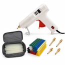 All included 150W Hot Melt Glue Gun kit color glue sticks+ 4 nozzle Professional kit