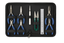 9pcs Jewellery Making Kit – Pliers, Tweezers, Scissors & Ruler in Case