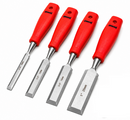 4Pc Wood Chisel Set Bevel Edge Woodworking Carpentry Hand Tools 1/4 1/2 3/4 1"