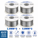 4x 50g Rosin Core Solder Wire 0.8mm 1.0mm 63/37 Tin Lead Flux Electronics