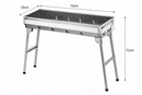 Barbecue Grill, Stainless Steel BBQ, Large Folding Portable Charcoal BBQ Grill,