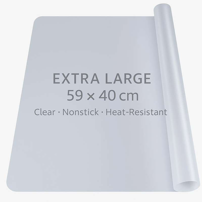 XL Clear Silicone Mat – Nonstick Craft Sheet (59.4×39.6 cm) for Resin, Clay & Nail Art