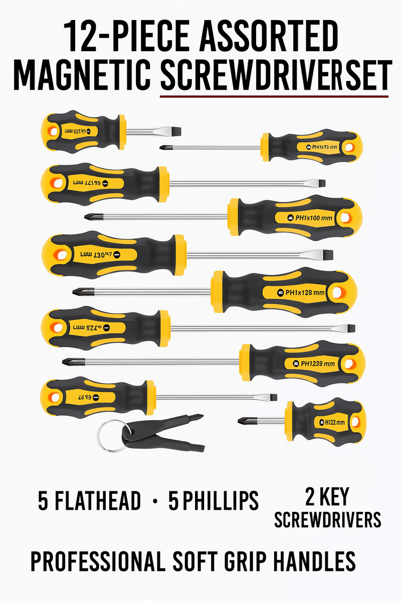 12-Piece Magnetic Screwdriver Kit
