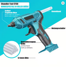 Cordless Hot Glue Gun with 2x 3000mAh Batteries – Ergonomic Design