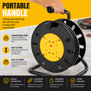 4 Socket Cable Reel Extension Lead with Thermal Cut-Out | 10M 15M 25M 50M